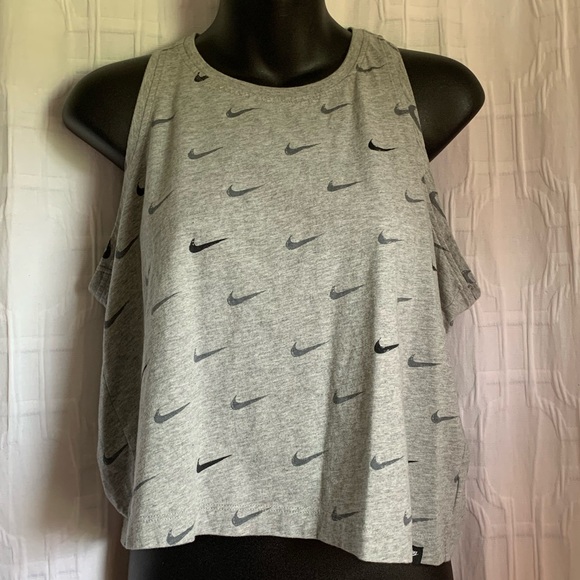 Nike Tops - Nike-Cropped Gray tank top